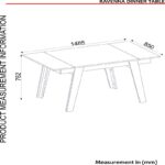 Τραπέζι Ravenna άσπρη μελαμίνη 145x76 2x85cm ed2656 - Image 2