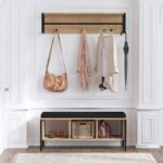 Έπιπλο εισόδου Shana δρυς μελαμίνη κρεμάστρα 100x35x43εκ ed266