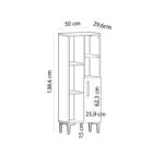 Ντουλάπι μπάνιου Leni Sapphire Oak μαύρη μελαμίνη 50x29 6x138 6cm ed2706 - Image 2