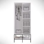 Ντουλάπα Martin άσπρη μελαμίνη 84x50x200cm ed2721 - Image 3