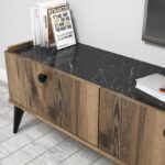 Έπιπλο tv Famiglia καρυδί χρώμα μελαμίνη 180x35x49cm ed273 - Image 4