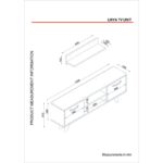 Έπιπλο TV Catania χρώμα καρυδί λευκό 120x25x41cm ed2755 - Image 2