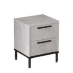 Κομοδίνο Bigonia μαύρο χρώμα μελαμίνη 40x35 5x48 8cm ed2769 - Image 4