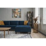 Γωνιακός καναπές Kale Right velvet λαδί 258x181x83cm ed2788 - Image 5