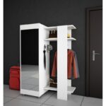 Έπιπλο εισόδου Antre άσπρο μελαμίνη 105x47 2x185εκ ed279