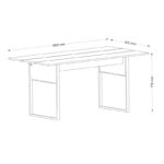 Τραπέζι Firma 180x91x77 6cm μελαμίνη μέταλλο ed2820 - Image 2