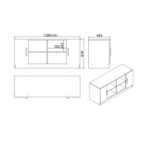 Σετ γραφείου Ango 140x60x73 8cm λευκό χρώμα μελαμίνη ed2826 - Image 2