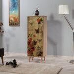 STELLA ΠΑΠΟΥΤΣΟΘΗΚΗ OAK ΜΕΛΑΜΙΝΗ 50x38xH135cm ed283