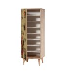 STELLA ΠΑΠΟΥΤΣΟΘΗΚΗ OAK ΜΕΛΑΜΙΝΗ 50x38xH135cm ed283 - Image 4