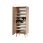 STELLA ΠΑΠΟΥΤΣΟΘΗΚΗ OAK ΜΕΛΑΜΙΝΗ 50x38xH135cm ed283 - Image 3