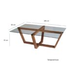 Τραπεζάκι σαλονιού Amalfi Walnut 105x65x35cm ed2842 - Image 2