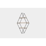 Ραφιέρα Prizma καρυδί μαύρο μελαμίνη μεταλλικό πλαίσιο 60x21x100εκ ed2863 - Image 3