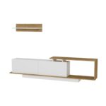 Έπιπλο τηλεόρασης Asos λευκό καρυδί 180x29 6x45cm ed286 - Image 2