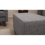 Σκαμπό Lotus γκρι ξύλινα πόδια 80x40x40εκ ed2882 - Image 2