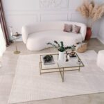 Τραπέζι σαλονιού Sun χρυσό μεταλλικός σκελετός επιφάνεια γυαλί 94x64x35εκ ed2883 - Image 5