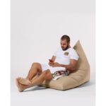 Πουφ Pyramid Big Bed mink αδιάβροχο ύφασμα 145x35cm ed2923 - Image 3