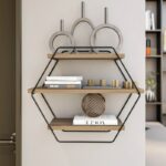 Ραφιέρα Azra atlantic pine μελαμίνη μεταλλικό πλαίσιο 60x20x52εκ ed3006 - Image 4