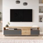 Έπιπλο TV Premio Athlantic Pine ανθρακί χρώμα 180x44 5x44 6cm ed301