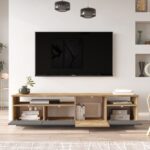 Έπιπλο TV Premio Athlantic Pine ανθρακί χρώμα 180x44 5x44 6cm ed301 - Image 5