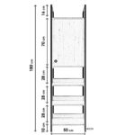 Ντουλάπα Poraz δρυς μελαμίνη 50x40x180εκ ed3022 - Image 2