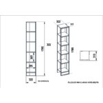 Βιβλιοθήκη Polka άσπρη μελαμίνη 32 2x31 3x178 5cm ed302 - Image 2