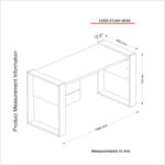 Γραφείο Signore λευκό καρυδί 158 4x60x72 2cm μελαμίνη ed303 - Image 2