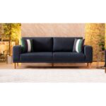 Καναπές τριθέσιος Franz μπλε 220x82x87cm ed3041