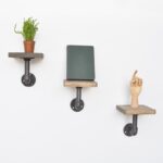 Ράφι Tubo μέταλλο ξύλο 15x15cm ed3046 - Image 3