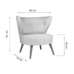 Πολυθρόνα Fiume Indigo Blue 80x74x76cm ed3052 - Image 2