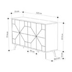Μπουφέ Dune Oak χρώμα 123x35x62 4cm ed3075 - Image 2
