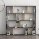 Βιβλιοθήκη Hodbi ανθρακί δρυς μελαμίνη 145 2x25x145εκ ed3091 - Image 4