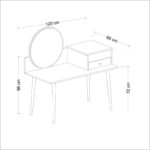 Κονσόλα Angel ανθρακί μελαμίνη 120x60x96cm ed3099 - Image 2