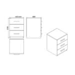 Σετ γραφείου Vol καρυδί ανθρακί μελαμίνη 140x60x73 8εκ ed3102 - Image 3