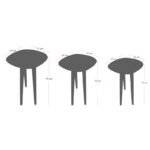 Βοηθητικά τραπεζάκια Bella καρυδί χρώμα μελαμίνη 41x47xH39cm ed3110 - Image 2