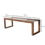 Έπιπλο τηλεόρασης Via ξύλο γυαλί 130x40x40cm ed3114 - Image 2