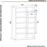 Βιβλιοθήκη Berlin ανθρακί καρυδί μελαμίνη 90x35x183 6εκ ed3117 - Image 2
