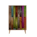 PIANETA ΠΑΠΟΥΤΣΟΘΗΚΗ OAK ΜΕΛΑΜΙΝΗ 80x36xH127cm ed3131 - Image 5