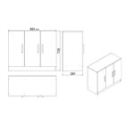 Σετ γραφείου Vol άσπρο μελαμίνη 140x60x73 8εκ ed3135 - Image 2