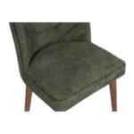 Σετ καρέκλες Dallas 2 τεμάχια μέταλλο βελούδο καρυδί σκούρο πράσινο 50x49x90cm ed3141 - Image 3