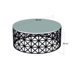 Τραπέζι σαλονιού Ferfor καρυδί μελαμίνη μεταλλικά πόδια 90x38x90εκ ed3156 - Image 2