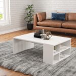 Τραπέζι σαλονιού Defne άσπρο μελαμίνη 90x60x33 6εκ ed3159 - Image 3