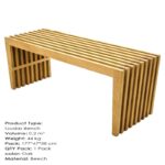 Σκαμπό Gudas δρυς οξιά 175x36x45εκ ed3182 - Image 5