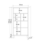 Βιβλιοθήκη Mare Atlantic Pine χρώμα μελαμίνη 80x36xH155cm ed3213 - Image 2