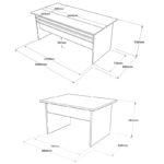 Σετ γραφείου Vol καφέ γκρι ανθρακί μελαμίνη 180x89 5x75εκ ed3226 - Image 2