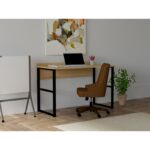 Γραφείο Lettera Sapphire μαύρο χρώμα μέταλλο 120x60x75cm ed3238