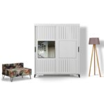 Ντουλάπα ρούχων Pasific 190x60x216cm άσπρη μελαμίνη ed3269