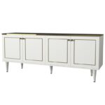 Μπουφέ Ravenna άσπρο Χρυσό Μαύρο 180x44 8x76cm ed332 - Image 5