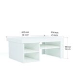 Τραπέζι σαλονιού Reeta άσπρο μελαμίνη 92x63 6x40εκ ed3337 - Image 3