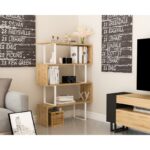 Βιβλιοθήκη Adriana άσπρη μελαμίνη 91 5x29 5x124 5cm ed3371