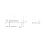 Έπιπλο τηλεόρασης Safir Sapphire ανθρακί μελαμίνη 160x40x35cm ed337 - Image 2